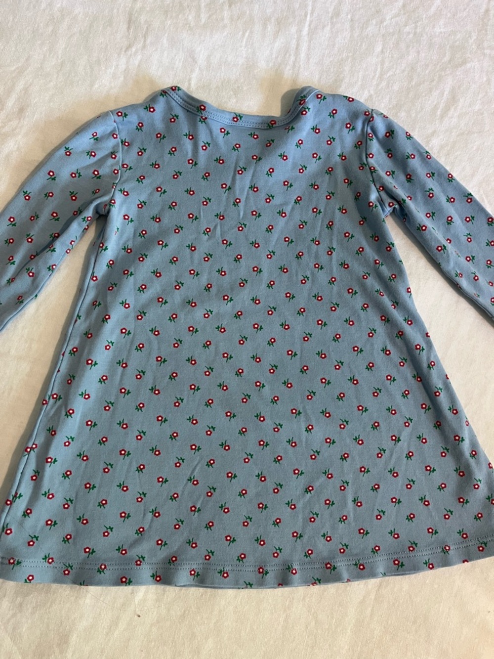 Girls' Blue Floral play dress - Picture 3 of 3
